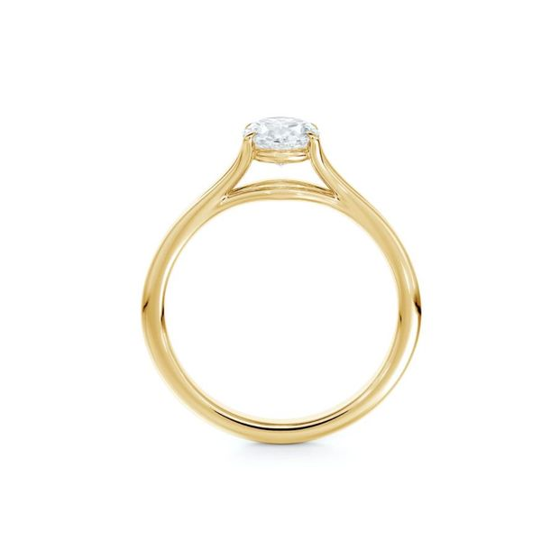 Forevermark Unity Yellow Gold Oval Engagement Ring Image 3 SVS Fine Jewelry Oceanside, NY