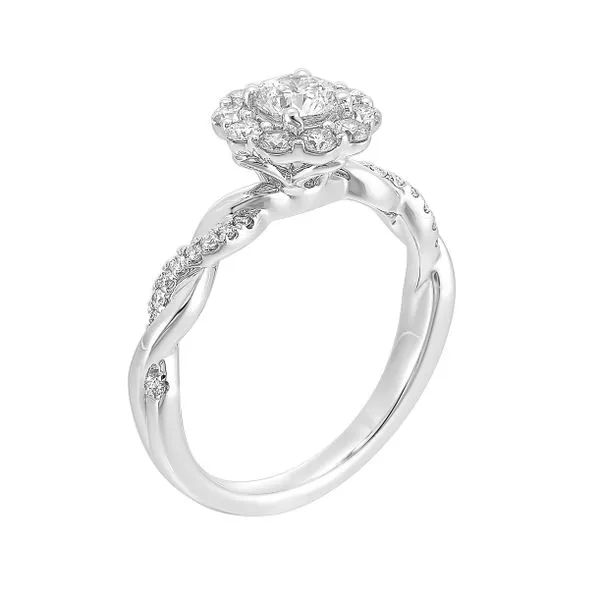 Lab Grown Diamond Halo Engagement Ring Image 4 SVS Fine Jewelry Oceanside, NY