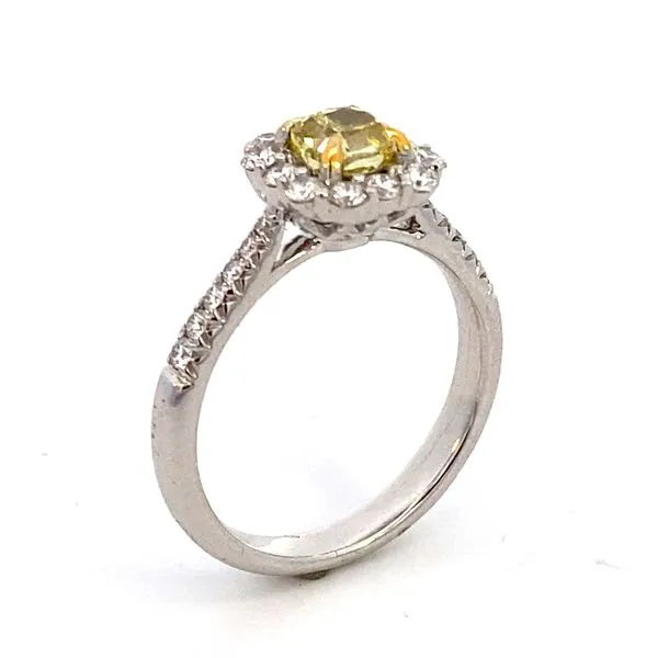 White & Yellow Gold, & Diamond Engagement Ring