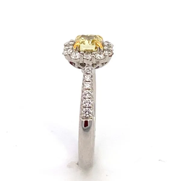 White & Yellow Gold, & Diamond Engagement Ring