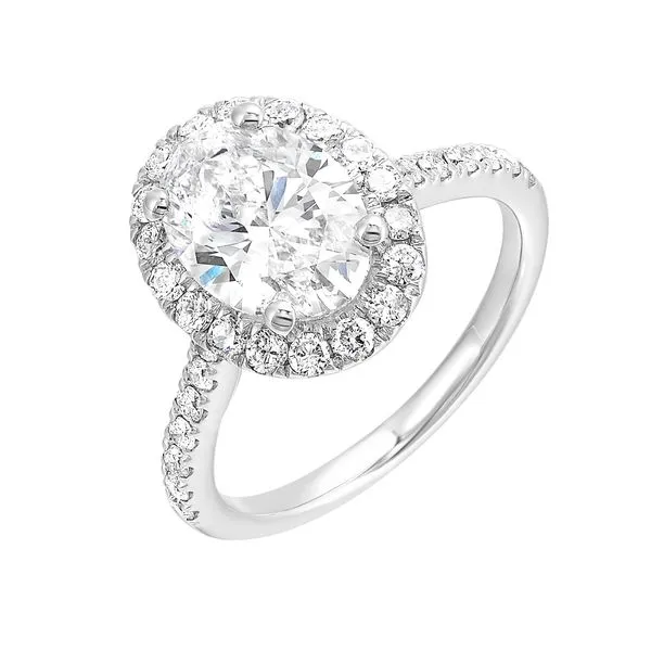 White Gold And Lab-Grown Diamond Engagement Ring Image 2 SVS Fine Jewelry Oceanside, NY