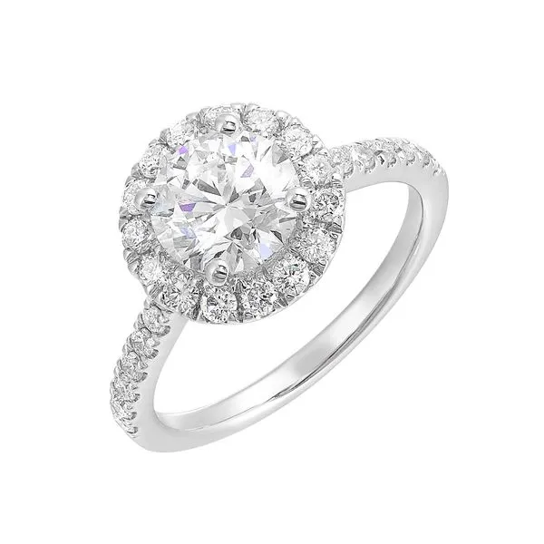 White Gold And Lab-Grown Diamond Engagement Ring Image 2 SVS Fine Jewelry Oceanside, NY
