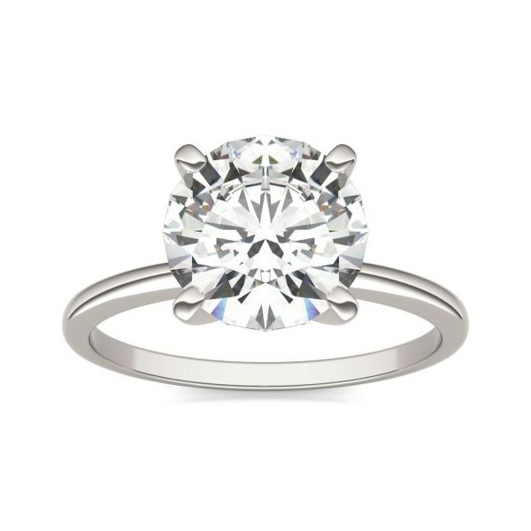 14K White Gold & Moissanite Engagement Ring, Size 6.75 SVS Fine Jewelry Oceanside, NY