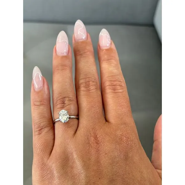 Oval Moissanite Engagement Ring, Size 7 Image 4 SVS Fine Jewelry Oceanside, NY