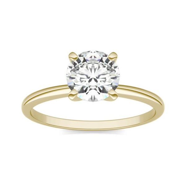 14K Yellow Gold & Moissanite Engagement Ring, Size 6.5 SVS Fine Jewelry Oceanside, NY