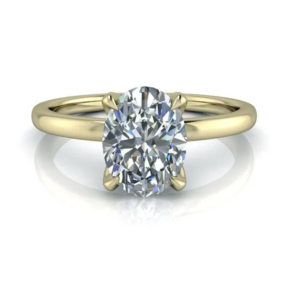 14K Yellow Gold & Moissanite Engagement Ring, Size 7 SVS Fine Jewelry Oceanside, NY