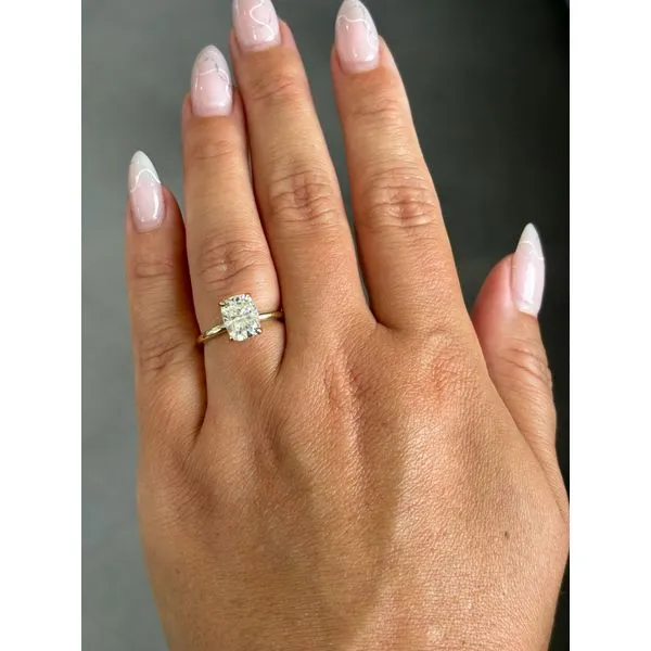 Cushion Cut Moissanite Engagement Ring, Size 6.75 Image 4 SVS Fine Jewelry Oceanside, NY