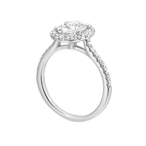 Lab Grown Oval Diamond Halo Engagement Ring, 2.07ctw Image 3 SVS Fine Jewelry Oceanside, NY