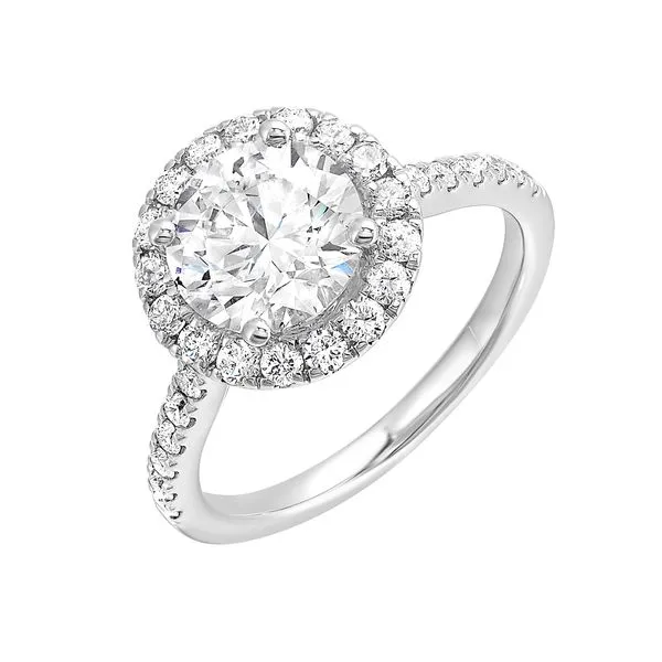 Lab Grown Round Diamond Halo Engagement Ring, 2.635ctw Image 2 SVS Fine Jewelry Oceanside, NY