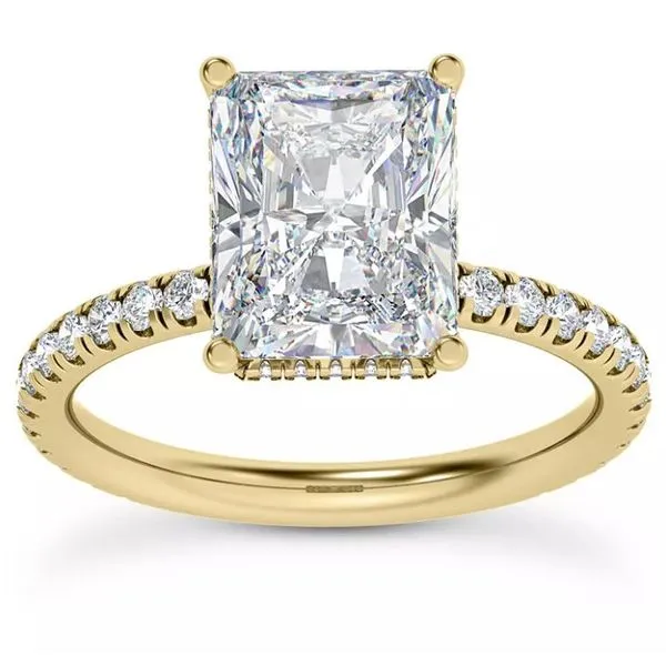 Yellow Gold Radiant Lab-Grown Diamond Engagement Ring, 2.34ctw SVS Fine Jewelry Oceanside, NY
