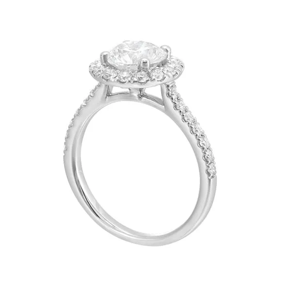 Lab Grown Round Diamond Halo Engagement Ring, 2ctw Image 3 SVS Fine Jewelry Oceanside, NY