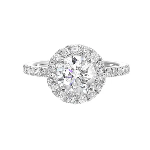 Lab Grown Round Diamond Halo Engagement Ring, 2ctw SVS Fine Jewelry Oceanside, NY