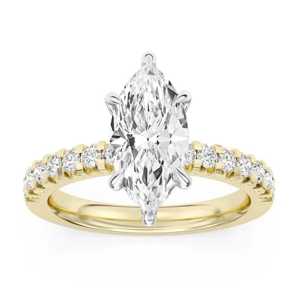 Yellow & White Gold & Lab Grown Diamond Engagement Ring SVS Fine Jewelry Oceanside, NY