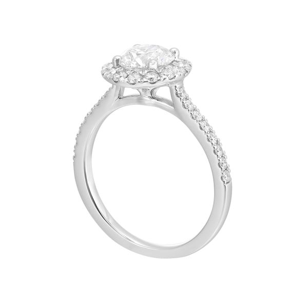 Lab Grown Round Diamond Halo Engagement Ring, 1.50ctw Image 3 SVS Fine Jewelry Oceanside, NY