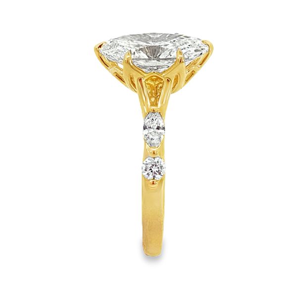 Yellow Gold Lab Grown Diamond Engagement Ring, 3.37Cttw Image 2 SVS Fine Jewelry Oceanside, NY