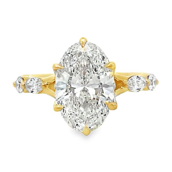 Yellow Gold Lab Grown Diamond Engagement Ring, 3.37Cttw SVS Fine Jewelry Oceanside, NY