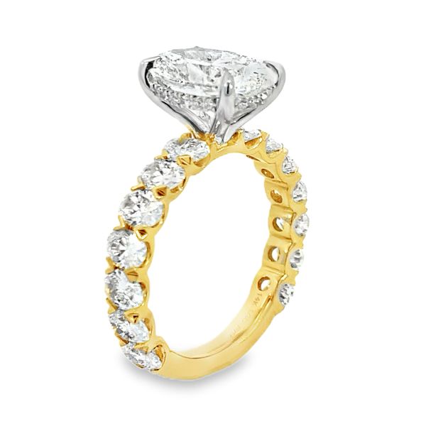Yellow & White Gold Lab Grown Diamond Engagement Ring Image 3 SVS Fine Jewelry Oceanside, NY