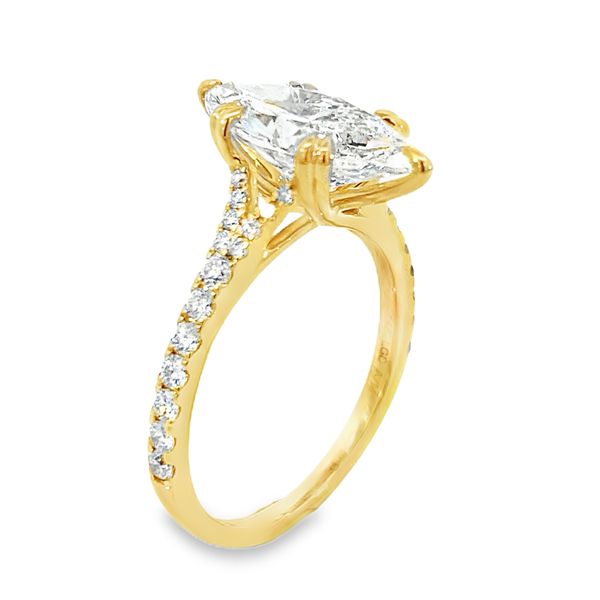 Yellow Gold Lab Grown Diamond Engagement Ring, 3.42Cttw Image 3 SVS Fine Jewelry Oceanside, NY