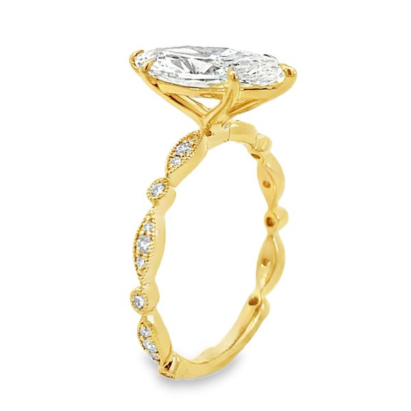 Yellow Gold Lab Grown Diamond Engagement Ring, 2.71Cttw Image 3 SVS Fine Jewelry Oceanside, NY