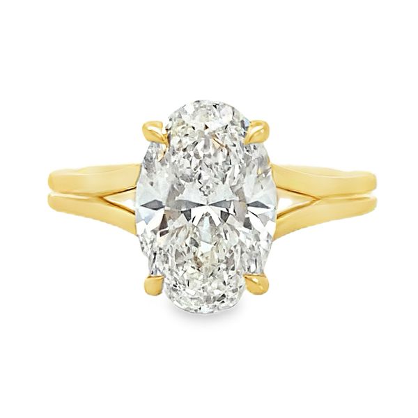 Yellow Gold Lab Grown Diamond Engagement Ring, 3.20Cttw SVS Fine Jewelry Oceanside, NY