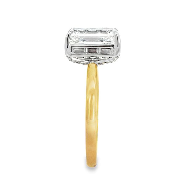 White & Yellow Gold Lab Grown Diamond Engagement Ring Image 2 SVS Fine Jewelry Oceanside, NY