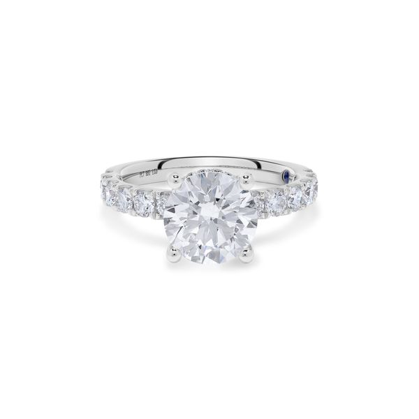 Tulip Blue 3.08 ct Round Lab Grown Diamond Hidden Halo Engagement Ring SVS Fine Jewelry Oceanside, NY