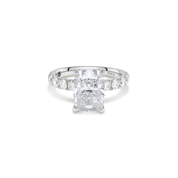 Tulip Blue 3.03 ct Elongated Cushion Lab Grown Diamond Hidden Halo Engagement Ring SVS Fine Jewelry Oceanside, NY