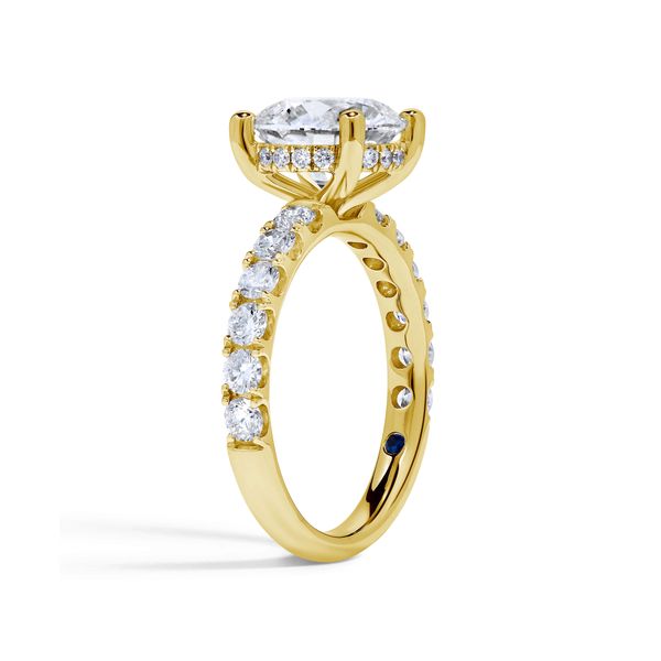 Tulip Blue 4.02 ct Round Lab Grown Diamond Hidden Halo Engagement Ring Image 2 SVS Fine Jewelry Oceanside, NY
