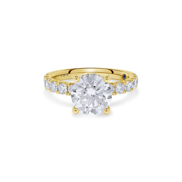 Tulip Blue 4.02 ct Round Lab Grown Diamond Hidden Halo Engagement Ring SVS Fine Jewelry Oceanside, NY