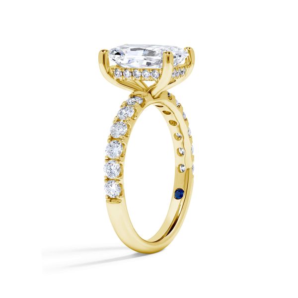 Tulip Blue 4.15 ct Radiant Lab Grown Diamond Hidden Halo Engagement Ring Image 2 SVS Fine Jewelry Oceanside, NY