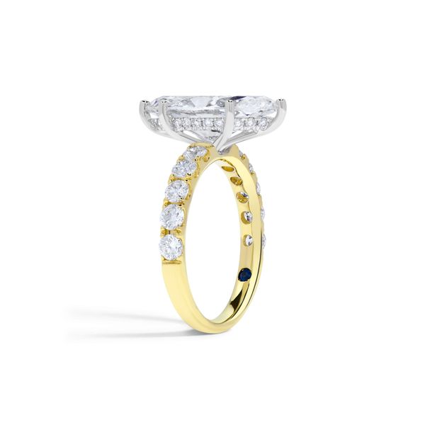 Tulip Blue 4.10 ct Marquise Lab Grown Diamond Hidden Halo Engagement Ring Image 2 SVS Fine Jewelry Oceanside, NY