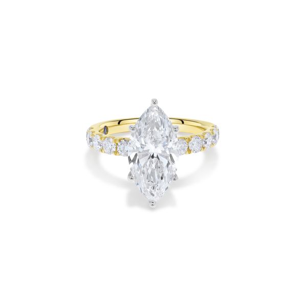 Tulip Blue 4.10 ct Marquise Lab Grown Diamond Hidden Halo Engagement Ring SVS Fine Jewelry Oceanside, NY