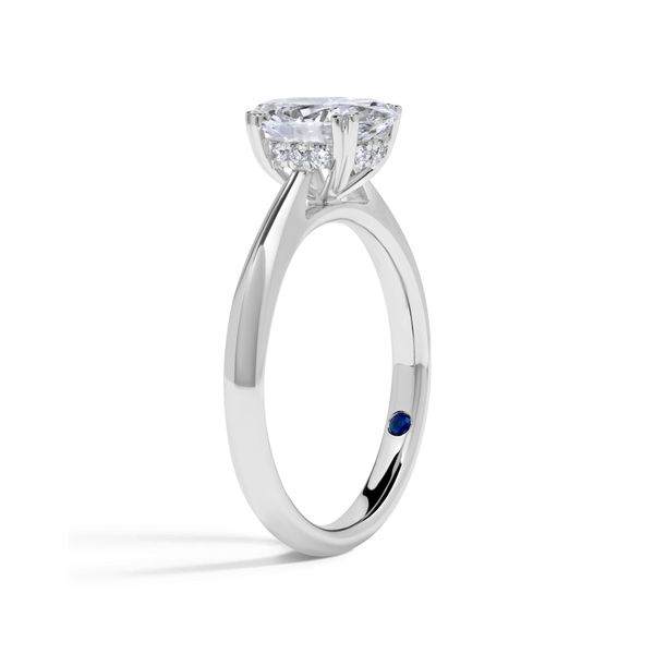 Tulip Blue 2.01 ct Oval Lab Grown Diamond Hidden Halo Engagement Ring Image 2 SVS Fine Jewelry Oceanside, NY