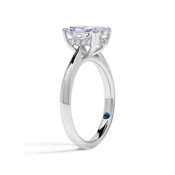 Tulip Blue 2.03 ct Radiant Lab Grown Diamond Hidden Halo Engagement Ring Image 2 SVS Fine Jewelry Oceanside, NY