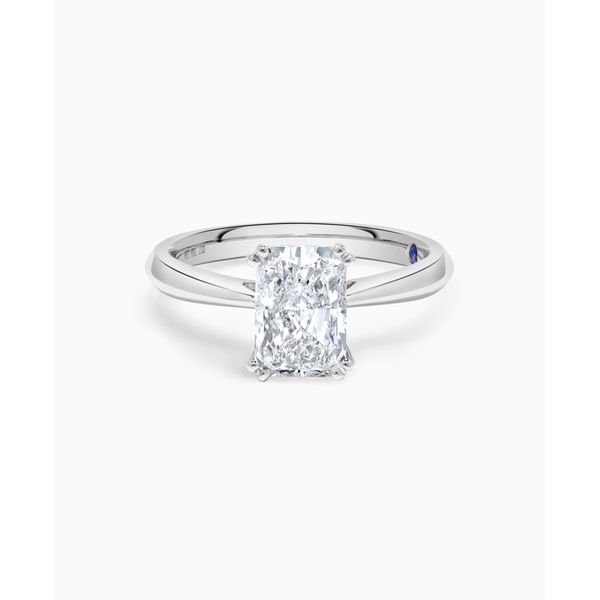 Tulip Blue 2.03 ct Radiant Lab Grown Diamond Hidden Halo Engagement Ring SVS Fine Jewelry Oceanside, NY