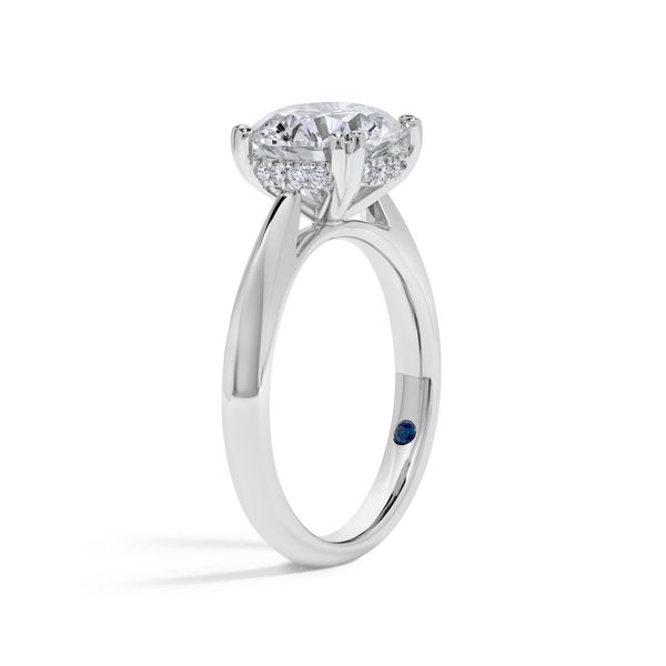 Tulip Blue 3.08 ct Round Lab Grown Diamond Hidden Halo Engagement Ring Image 2 SVS Fine Jewelry Oceanside, NY