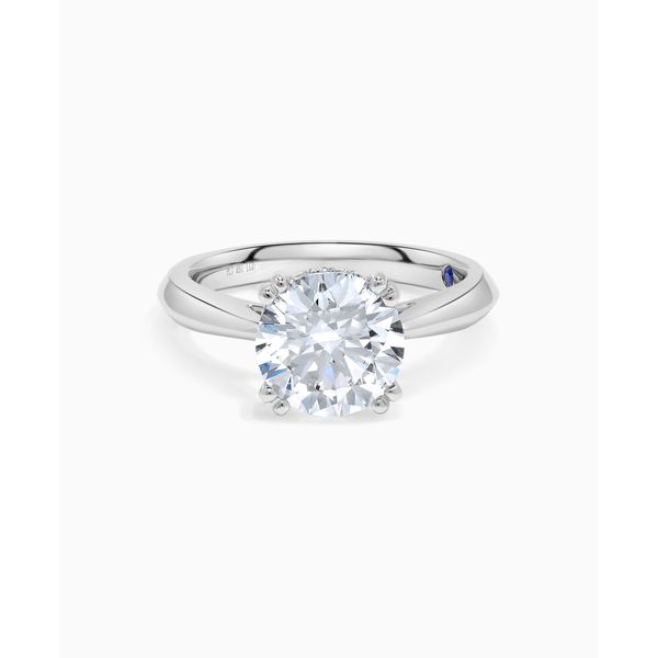 Tulip Blue 3.08 ct Round Lab Grown Diamond Hidden Halo Engagement Ring SVS Fine Jewelry Oceanside, NY