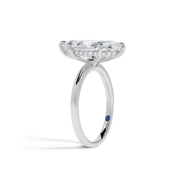 Tulip Blue 3.10 ct Marquise Lab Grown Diamond Hidden Halo Engagement Ring Image 2 SVS Fine Jewelry Oceanside, NY