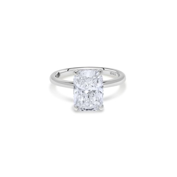 Tulip Blue 3.08 ct Elongated Cushion Lab Grown Diamond Hidden Halo Engagement Ring SVS Fine Jewelry Oceanside, NY