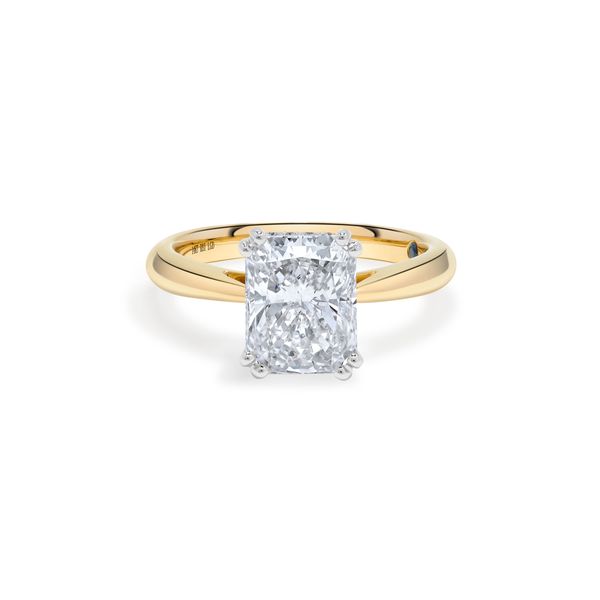 Tulip Blue 4.09 ct Radiant Lab Grown Diamond Hidden Halo Engagement Ring SVS Fine Jewelry Oceanside, NY