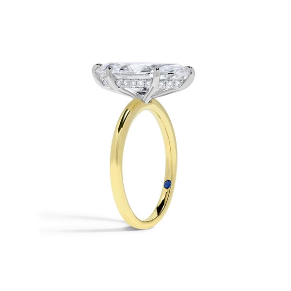 Tulip Blue 4.03 ct Marquise Lab Grown Diamond Hidden Halo Engagement Ring Image 2 SVS Fine Jewelry Oceanside, NY