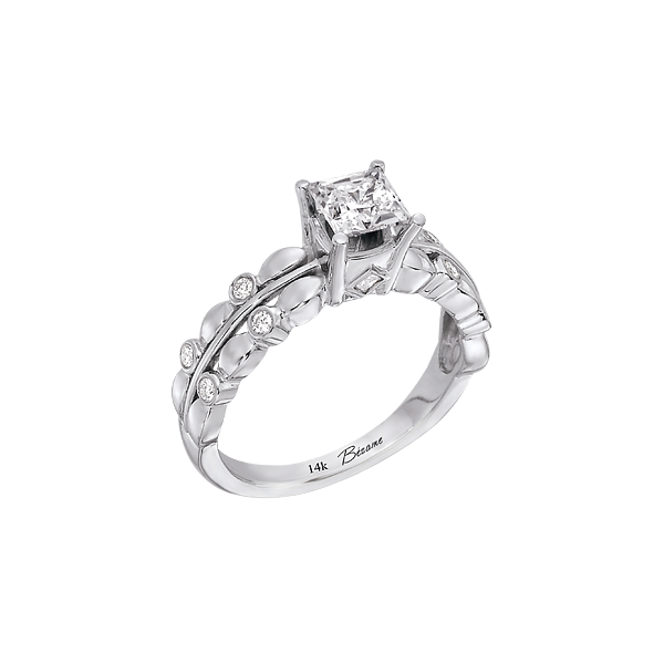 White Gold Free Form Engagement Ring SVS Fine Jewelry Oceanside, NY