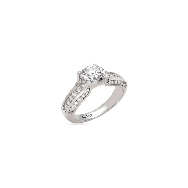 White Gold Free Form Engagement Ring SVS Fine Jewelry Oceanside, NY