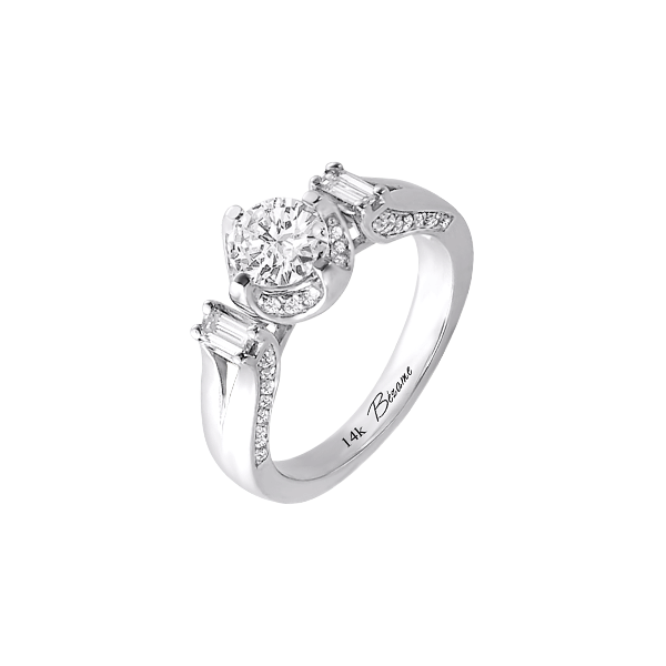 White Gold 3 Stone Engagement Ring SVS Fine Jewelry Oceanside, NY