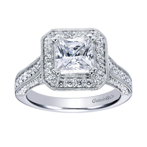 Gabriel & Co. Trisha 14K White Gold Engagement Ring Image 4 SVS Fine Jewelry Oceanside, NY