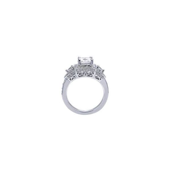 Gabriel & Co. Victorian 14K White Gold Engagement Ring Image 3 SVS Fine Jewelry Oceanside, NY