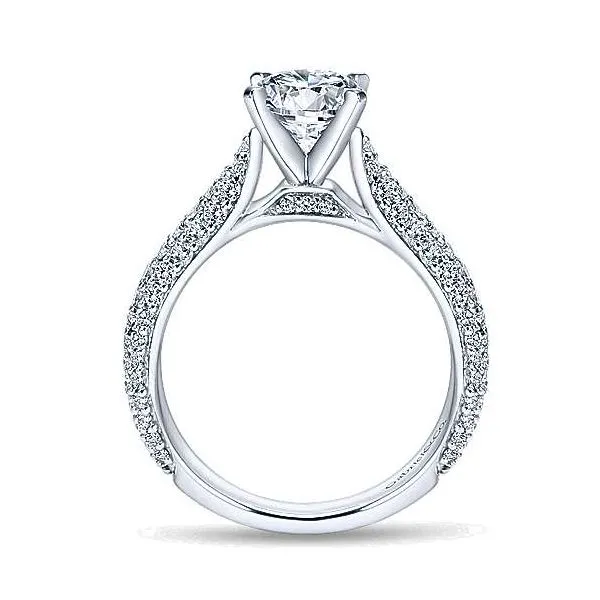 Gabriel & Co. Tatiana 14K White Gold Engagement Ring Image 3 SVS Fine Jewelry Oceanside, NY