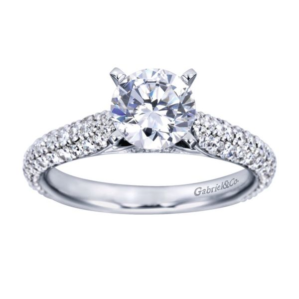 Gabriel & Co. Tatiana 14K White Gold Engagement Ring Image 4 SVS Fine Jewelry Oceanside, NY