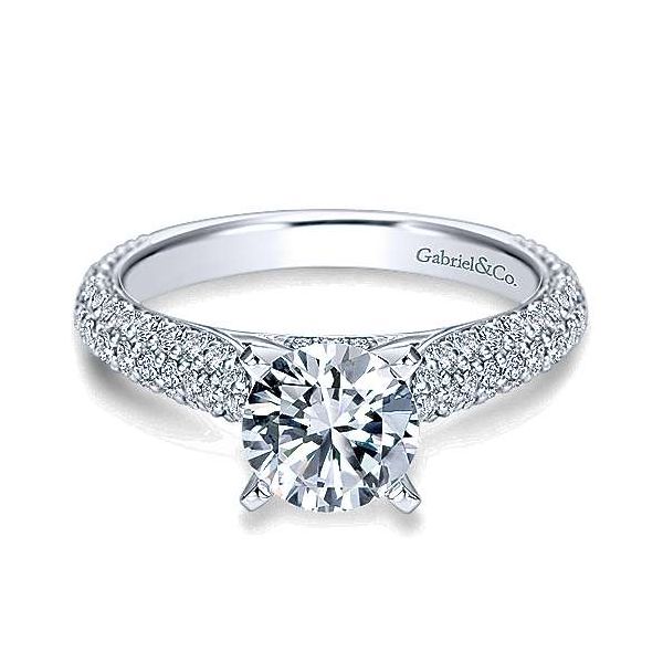 Gabriel & Co. Tatiana 14K White Gold Engagement Ring SVS Fine Jewelry Oceanside, NY