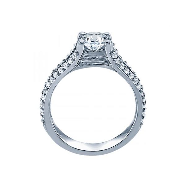 True Romance 14K White Gold Split Shank Engagement Ring Image 2 SVS Fine Jewelry Oceanside, NY